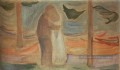 couple sur la rive de la frise reinhardt 1907 Edvard Munch